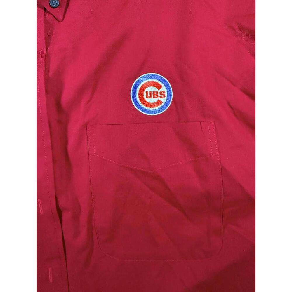 Cutter & Buck Chicago Cubs Cardinal Red Long Sleeve Button Down Shirt Size 3XT - Picture 6 of 14